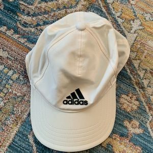 Adidas Ivory w Navy Adjustable Ball Cap